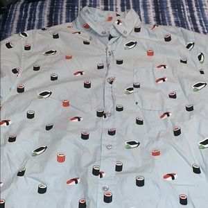 Sushi graphic button up